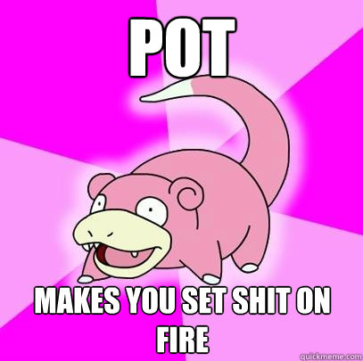 Pot Makes you set shit on fire  Slowpoke