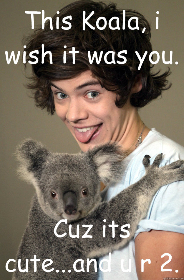 This Koala, i wish it was you. Cuz its cute...and u r 2.  I love you