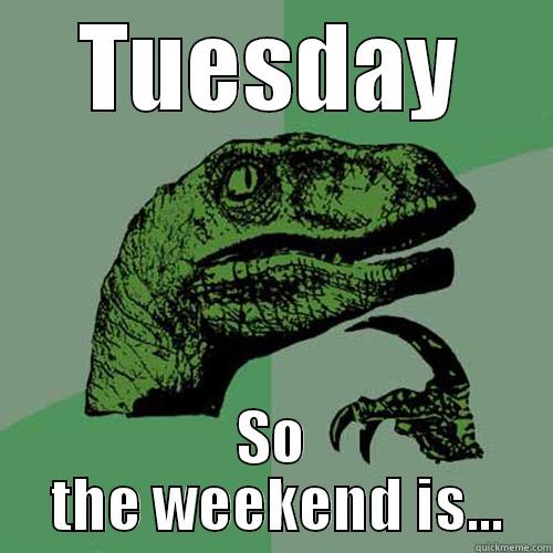 TUESDAY SO  THE WEEKEND IS... Philosoraptor