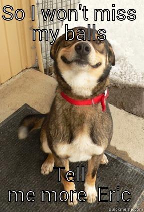 SO I WON'T MISS MY BALLS TELL ME MORE  ERIC Good Dog Greg