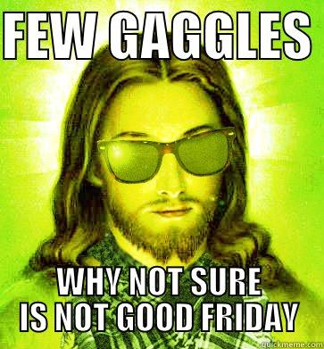 FEW GAGGLES  WHY NOT SURE IS NOT GOOD FRIDAY Hipster Jesus