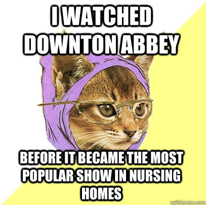 I watched Downton Abbey Before it became the most popular show in nursing homes   Hipster Kitty