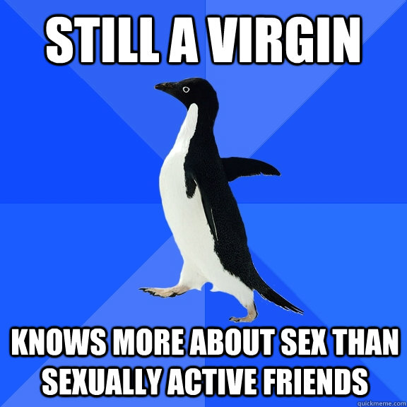 Still a Virgin Knows more about Sex than sexually active friends  Socially Awkward Penguin