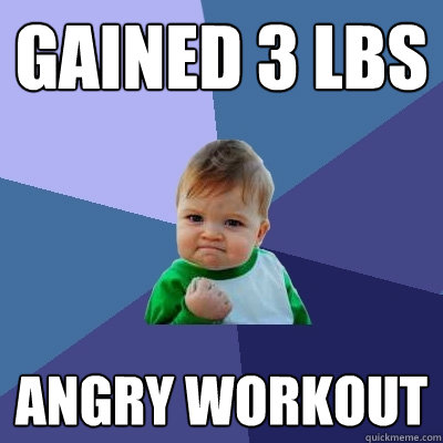 Gained 3 LBs angry workout  Success Kid