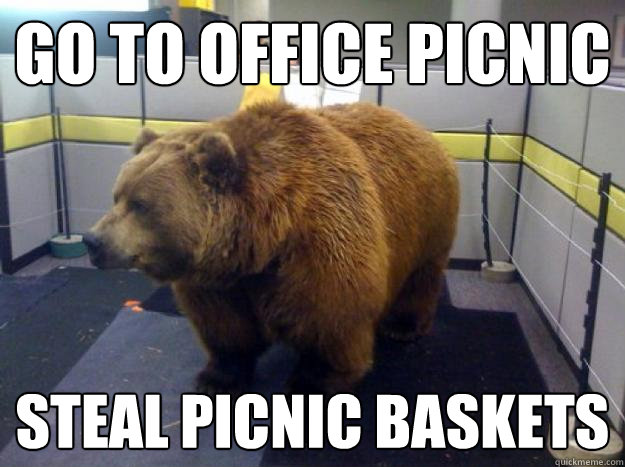 Go to office picnic steal picnic baskets  Office Grizzly