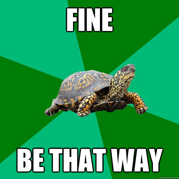 fine  be that way - fine  be that way  Torrenting Turtle