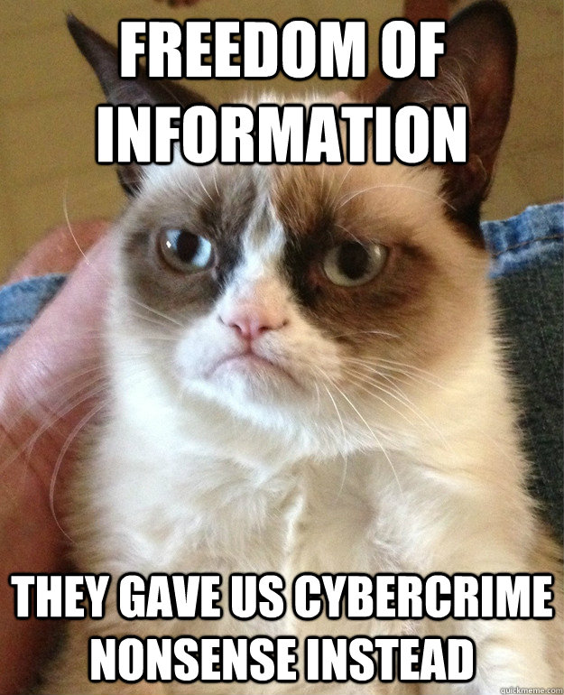 Freedom of Information They gave us cybercrime nonsense instead - Freedom of Information They gave us cybercrime nonsense instead  Grumpy Cat