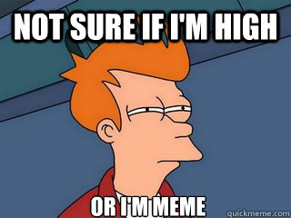 not sure if i'm high or I'm meme  Notsureif