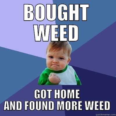 BOUGHT WEED GOT HOME AND FOUND MORE WEED Success Kid
