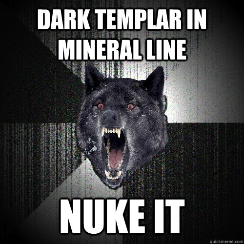 Dark Templar in mineral line nuke it  Insanity Wolf