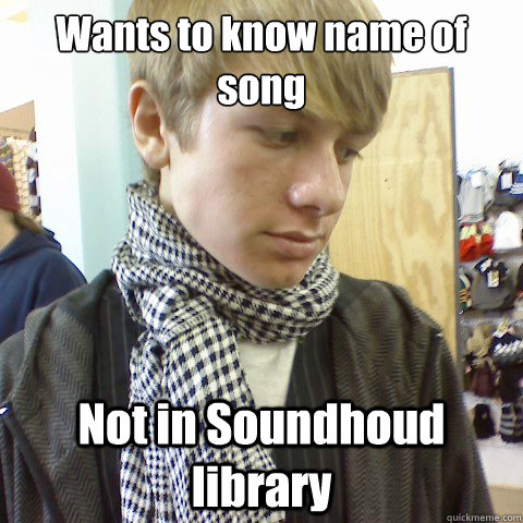 Wants to know name of song Not in Soundhoud library  First World Problems Hipster