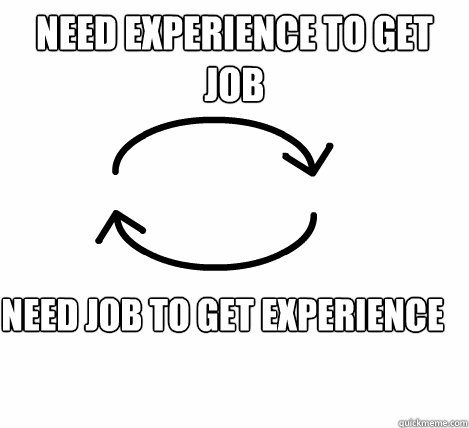 Need experience to get job need job to get experience - Need experience to get job need job to get experience  Circular Logic