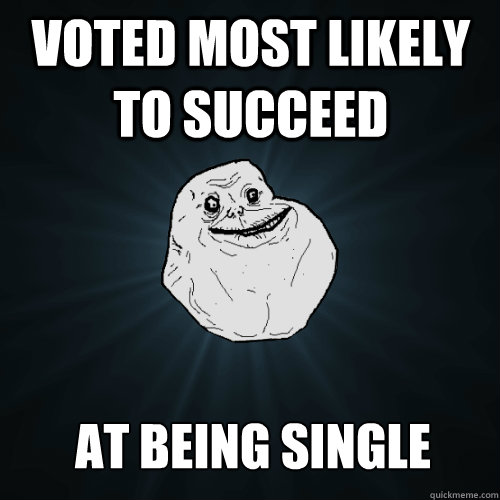 Voted most likely to succeed  at being single  Forever Alone