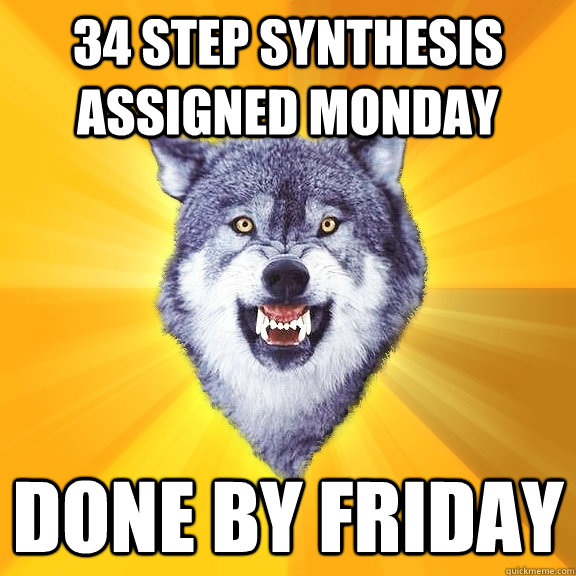34 Step Synthesis Assigned Monday Done by Friday  Courage Wolf