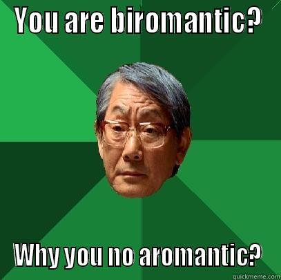 YOU ARE BIROMANTIC? WHY YOU NO AROMANTIC? High Expectations Asian Father