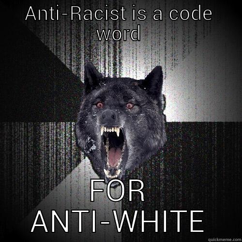 ANTI-RACIST IS A CODE WORD FOR ANTI-WHITE Insanity Wolf
