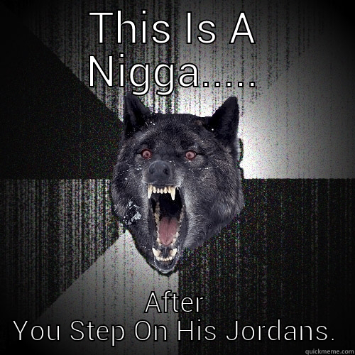 THIS IS A NIGGA..... AFTER YOU STEP ON HIS JORDANS. Insanity Wolf