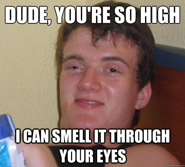 Dude, You're So High  I Can Smell It Through Your Eyes - Dude, You're So High  I Can Smell It Through Your Eyes  10 Guy