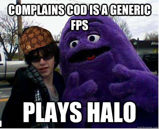 Complains cod is a generic fps plays halo  