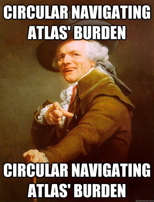 circular navigating atlas' burden circular navigating atlas' burden  Joseph Ducreux
