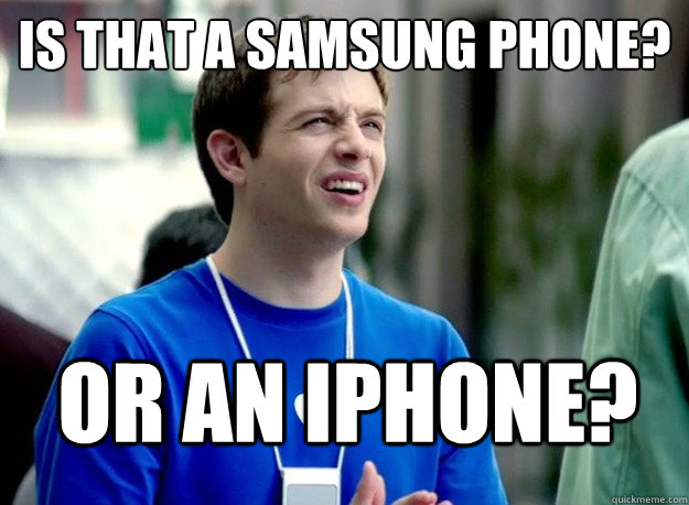 is that a samsung phone? or an iphone?  Mac Guy