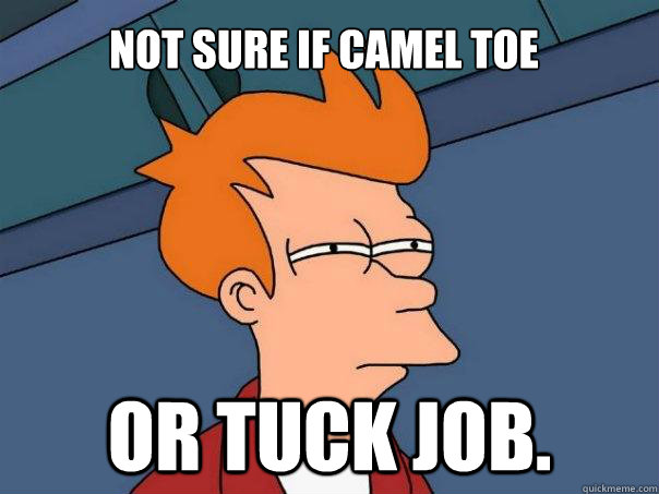 Not sure if camel toe Or tuck job.  - Not sure if camel toe Or tuck job.   Futurama Fry