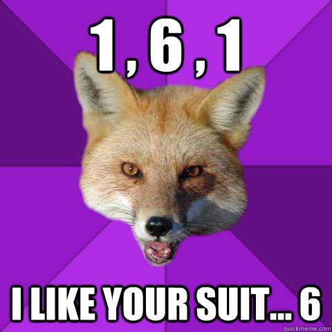 1 , 6 , 1 I like your suit... 6  Forensics Fox