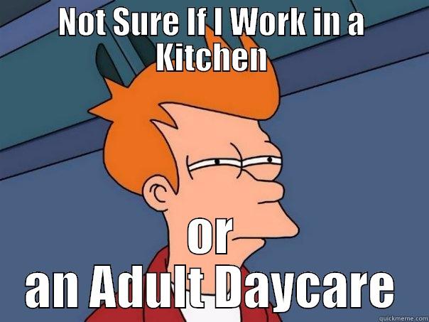 Adult Day Care - NOT SURE IF I WORK IN A KITCHEN OR AN ADULT DAYCARE Futurama Fry
