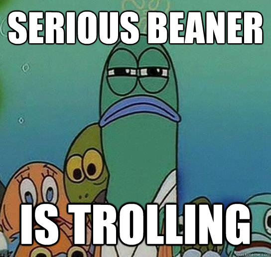 serious beaner is trolling  Serious fish SpongeBob