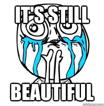 It's still beautiful  Crying meme