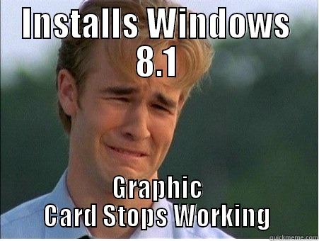 INSTALLS WINDOWS 8.1 GRAPHIC CARD STOPS WORKING 1990s Problems