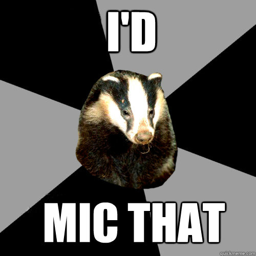 I'D MIC THAT  Backstage Badger