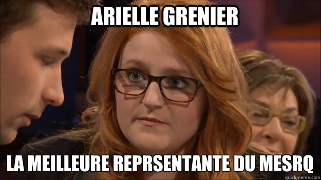 Arielle Grenier La meilleure représentante du MESRQ  