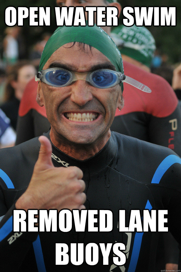 open water swim removed lane buoys  Beginner Triathlete