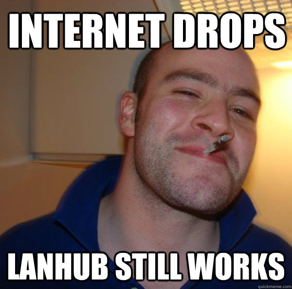 Internet drops lanhub still works - Internet drops lanhub still works  Misc