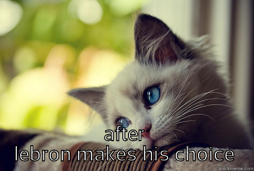  AFTER LEBRON MAKES HIS CHOICE First World Problems Cat