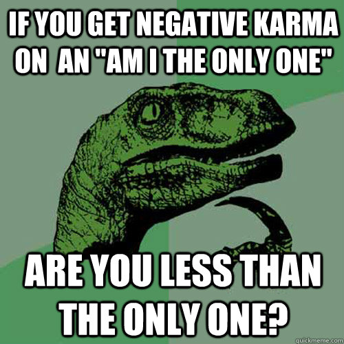 If you get negative karma on  an 