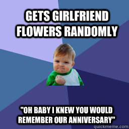 Gets girlfriend flowers randomly  