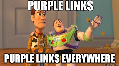 Purple links purple links everywhere  Buzz Kill