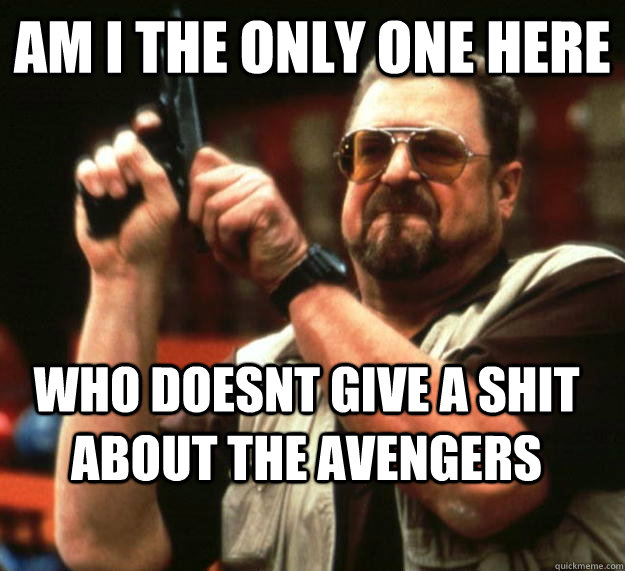 am I the only one here Who doesnt give a shit about the avengers  Angry Walter
