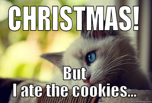 CHRISTMAS! BUT I ATE THE COOKIES... First World Problems Cat