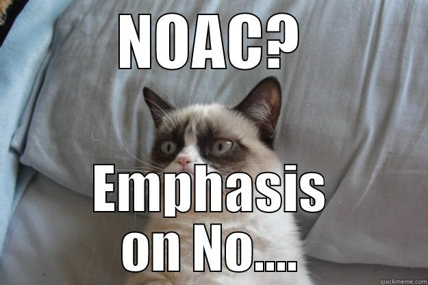 NOAC? EMPHASIS ON NO.... Grumpy Cat