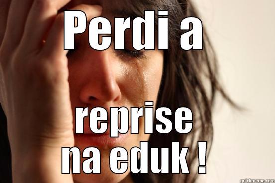 PERDI A REPRISE NA EDUK ! First World Problems