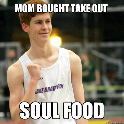 Mom bought take out soul food  Success Ginger