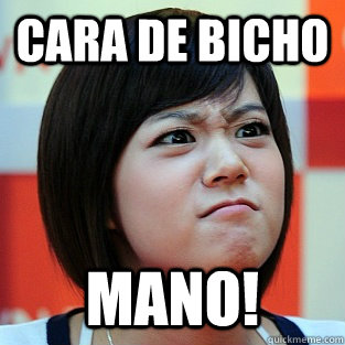 CARA DE BICHO MANO!  