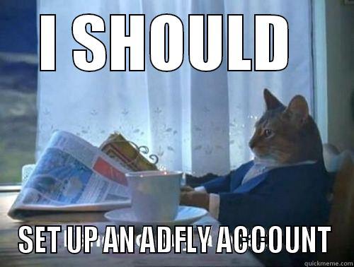I SHOULD  SET UP AN ADFLY ACCOUNT Misc