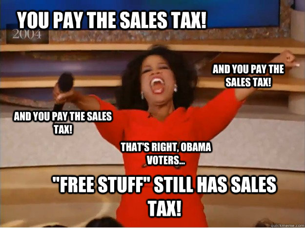 You pay the sales tax! 