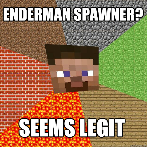 enderman spawner? seems legit  Minecraft