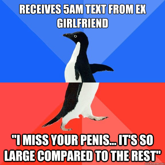 Receives 5am text from ex girlfriend 