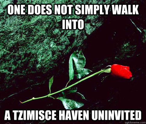 One Does Not Simply Walk into a Tzimisce haven uninvited  